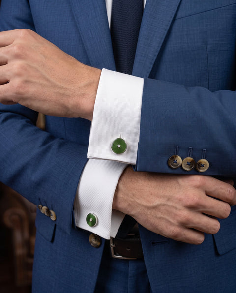 Diamond Disc Cufflinks