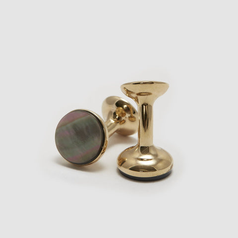 Smokey Mother of Pearl Bow Cufflinks