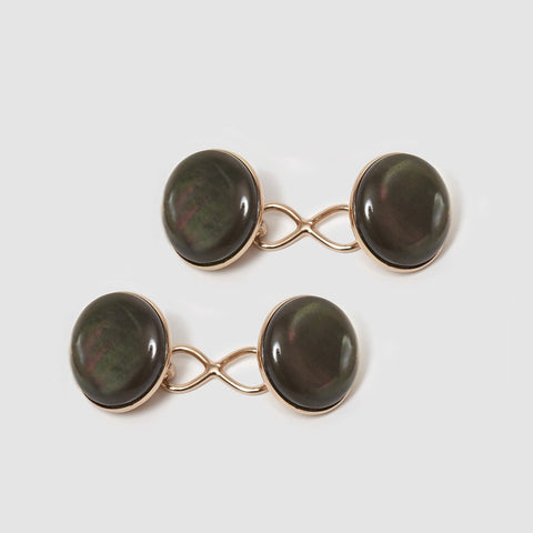 Smokey Mother of Pearl Capsule Cufflinks