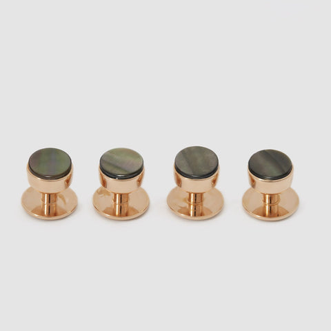 Smokey Mother of Pearl Bow Stud Set