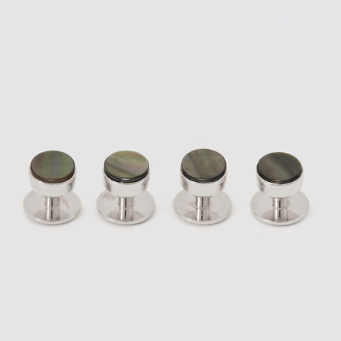 Smokey Mother of Pearl Bow Stud Set