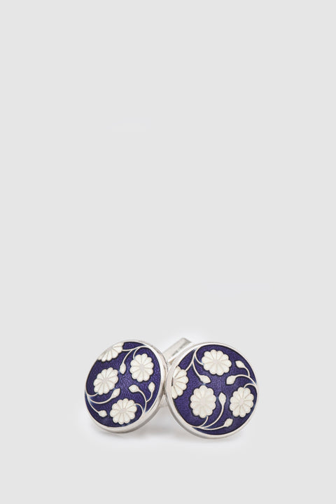 navy enamel cufflinks