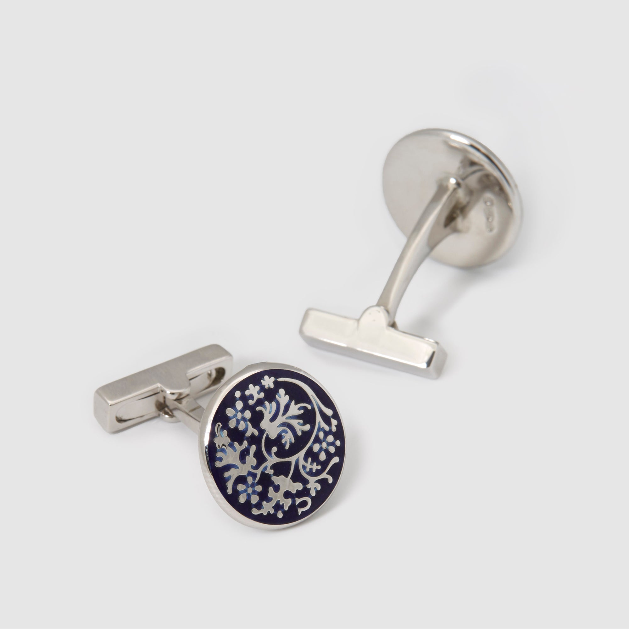 Vine Cufflinks | Navy Enamel | Codis Maya – Codis Maya Ltd