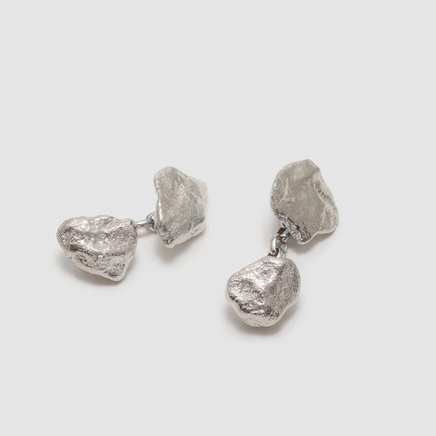 rhodium cufflinks