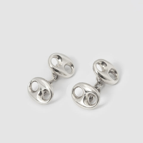 rhodium cufflinks