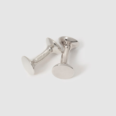 rhodium cufflinks