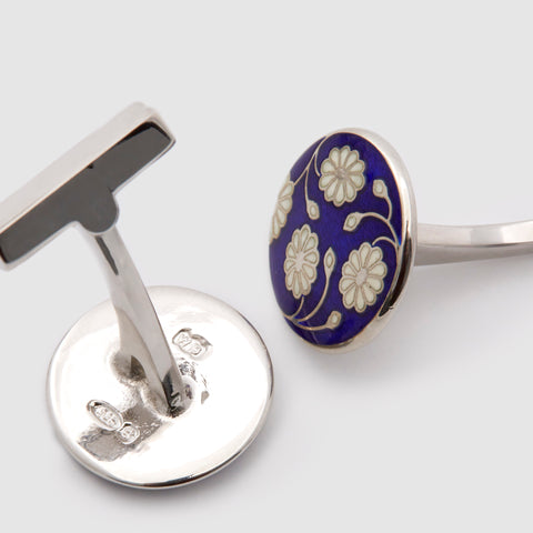 navy enamel cufflinks