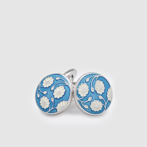 blue enamel cufflinks