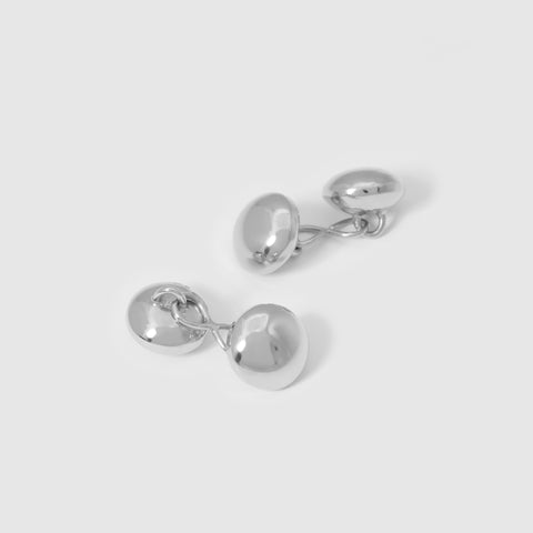 rhodium cufflinks